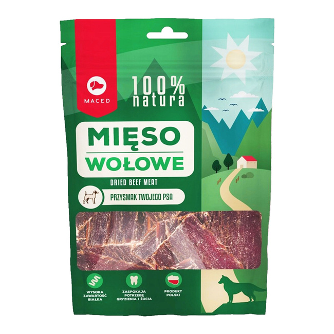 MACED MIĘSO Wołowe Suszone Naturalny Gryzak dla psa 150g