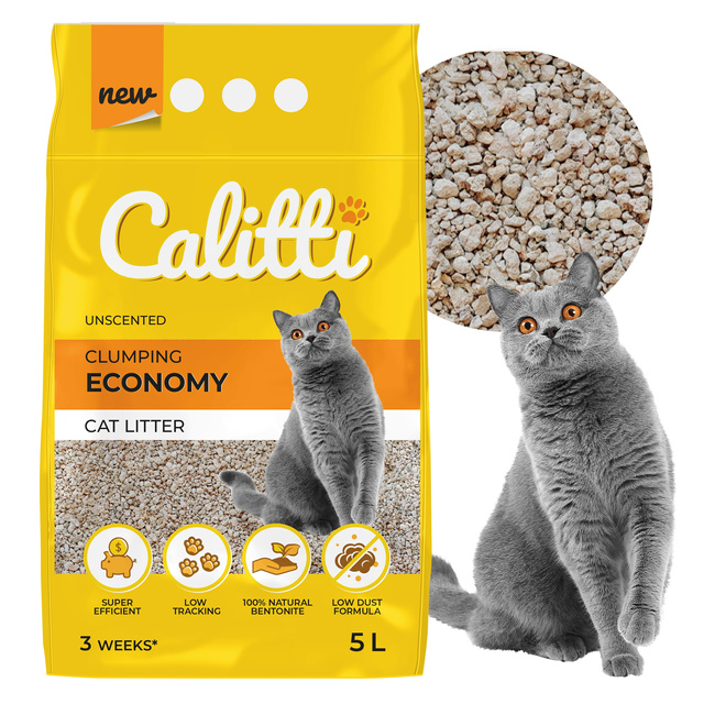 Żwirek bentonitowy dla kota Calitti Economy 4 x 5l