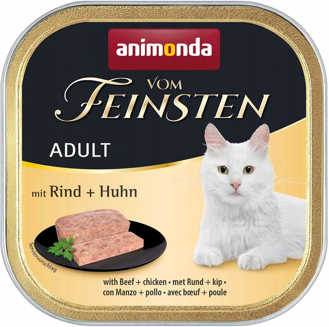 ANIMONDA Vom Feinsten Adult mokra karma dla kota 32 x 100g Wołowina Kurczak