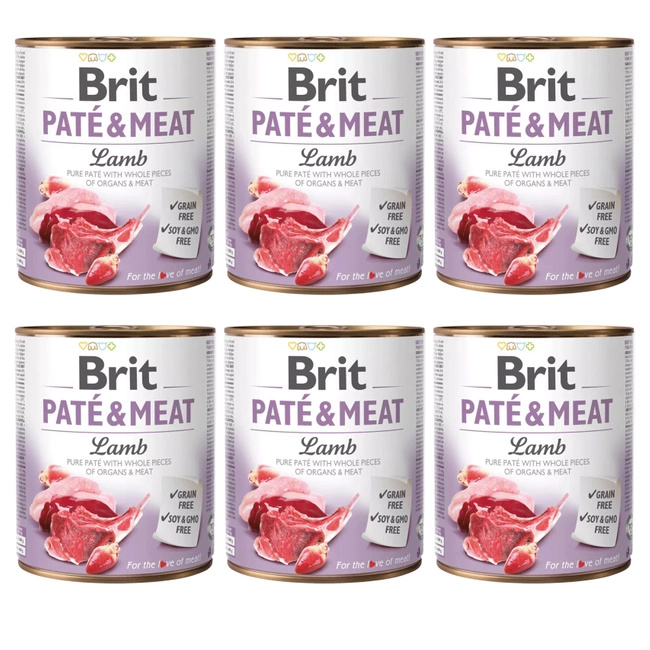 Brit Pate & Meat 6 x 800g Lamb mokra karma dla psa