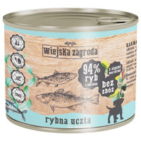 WIEJSKA ZAGRODA Karma mokra dla szczeniaka Rybna Uczta 200g Bezzbożowa