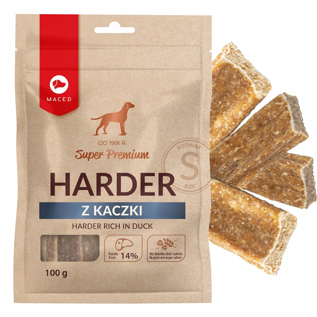 MACED HARDER z Kaczki Przysmak Gryzak dla psa 100g Bezzbożowa