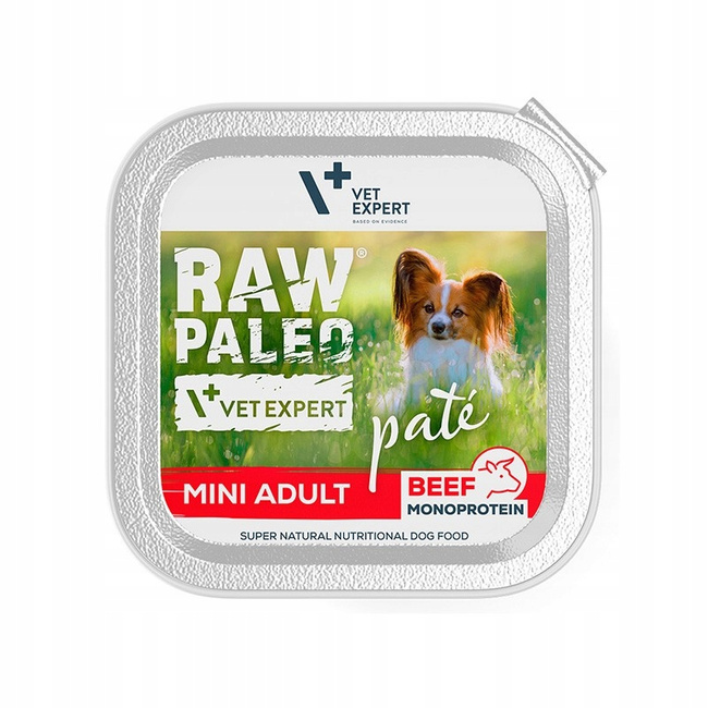 RAW PALEO PATE Mini Adult Wołowina karma dla psa mokra 150g monobiałkowa