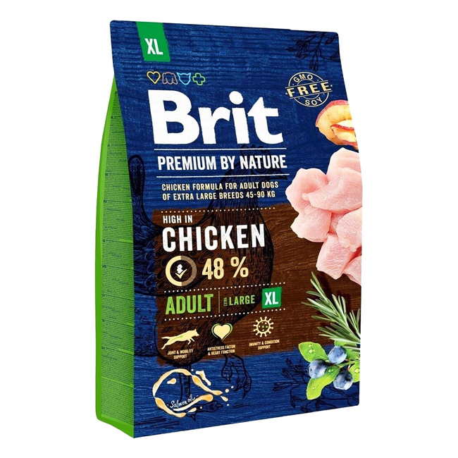 Brit By Nature 3kg Chicken XL sucha karma dla psów dużych ras