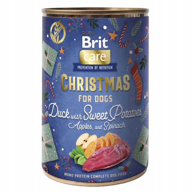 BRIT CHRISTMAS Mono Protein Kaczka mokra karma dla psa 12 x 400g