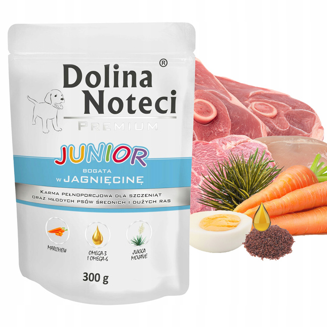 Dolina Noteci Junior mokra karma dla psa 18 x 300g Mix