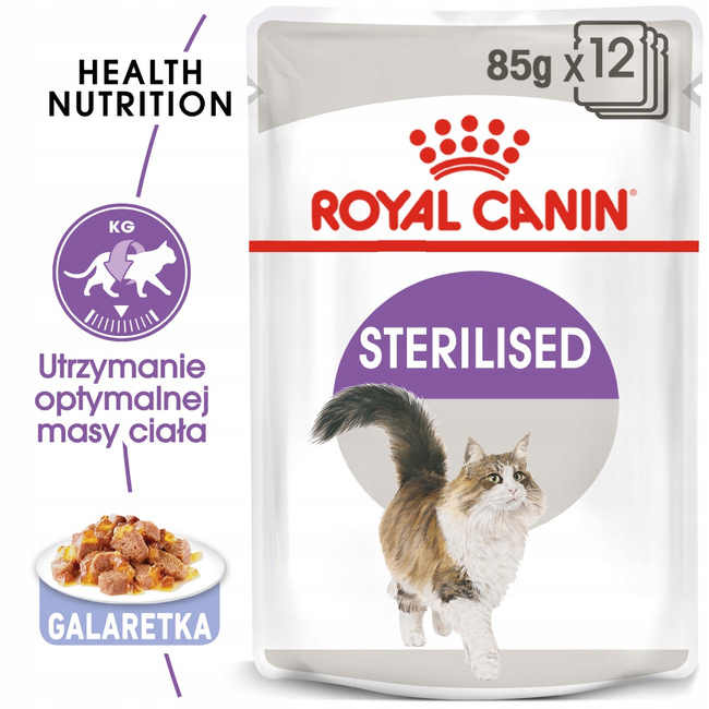 ROYAL CANIN Sterilised karma mokra w galaretce dla kotów dorosłych 12 x 85g