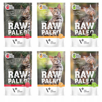 RAW PALEO Karma mokra dla kociąt mix smaków 6 x 100g Bezzbożowa