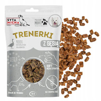 Syta Micha trenerki dla psa gęś 80g naturalny przysmak