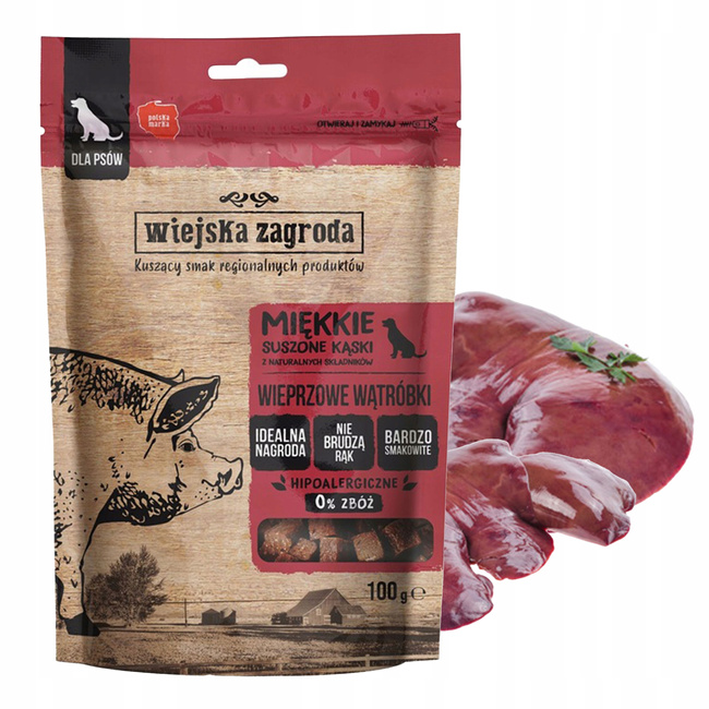 WIEJSKA ZAGRODA zdrowy przysmak dla psa mix smaków 6 x 100g