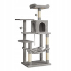 Drapak dla kota Gaczoo duży wieża legowisko jasny szary 55 x 45 x 143 cm