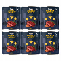 Gaczoo Miejska Miska bezzbożowa karma mokra dla psa Stek Wołowy 6 x 800g