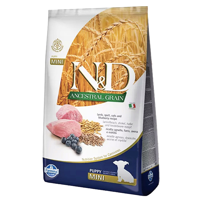 FARMINA N&D ANCESTRAL GRAIN zdrowa karma sucha dla szczeniąt Jagnięcina 2,5kg