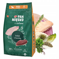 Pan Mięsko karma dla psa sucha z ziołami 9 kg Indyk Kaczka M
