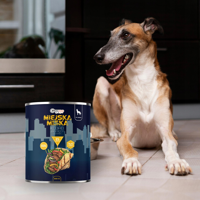 Gaczoo Miejska Miska bez zbóż karma mokra dla psa Kebab Jagnięcy 18 x 800g