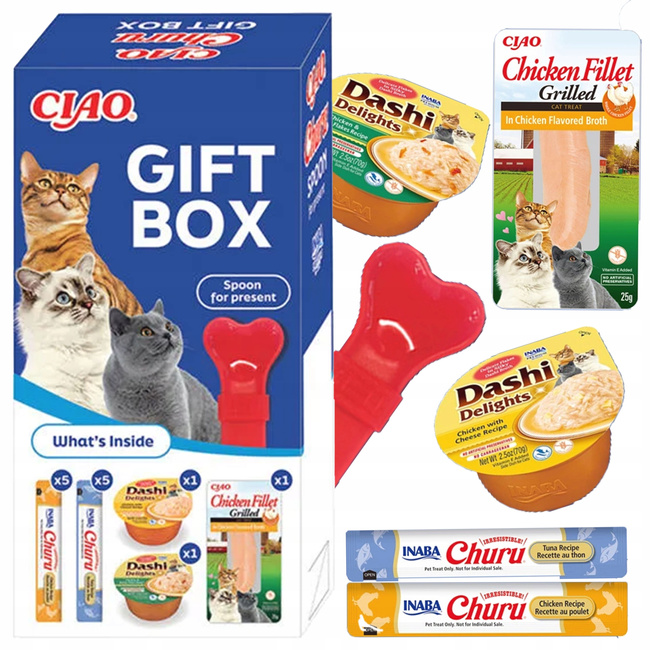 Inaba Cat Ciao Giftbox prezent świąteczny dla kota Mix przysmaków