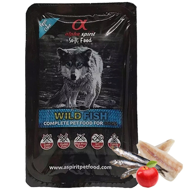 ALPHA SPIRIT Karma półmiękka dla psa WILD FISH 200g