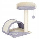 Drapak dla kota Gaczoo z podstawką i zabawką jasny szary 35 x 35 x 42 cm