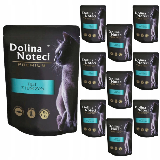 DOLINA NOTECI Premium Filet z Tuńczyka karma mokra dla kota 10 x 85g