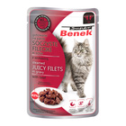 BENEK Karma mokra dla kota Fileciki w sosie Wołowina 85g