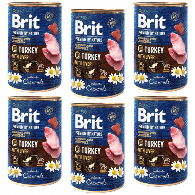 Brit By Nature 6 x 400g Turkey mokra karma dla psów