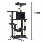 Drapak dla kota Gaczoo duży wieża legowisko ciemny szary 55 x 45 x 143 cm