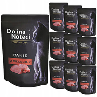 DOLINA NOTECI Premium mokra karma dla kota Cielęcina 10 x 85g bezzbożowa