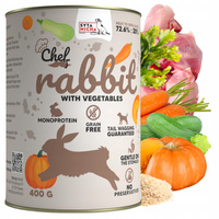 Syta Micha Chef karma mokra dla psa królik z warzywami 400g