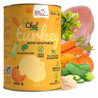 Syta Micha Chef karma mokra dla psa Indyk z warzywami 400g