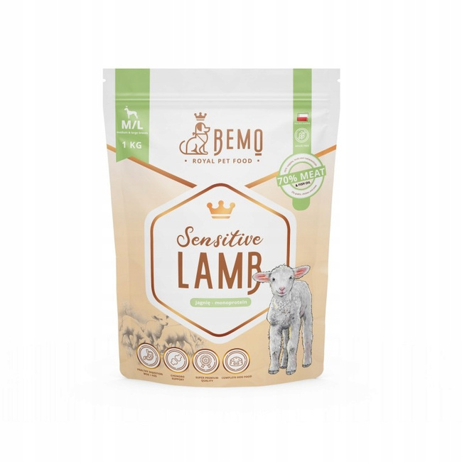 BEMO SENSITIVE Lamb Karma sucha dla psa średnie i duże rasy M/L 1 kg