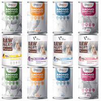 Raw Paleo Gaczoo MONO PROTEIN karma mokra dla psa mix smaków 12 x 400g
