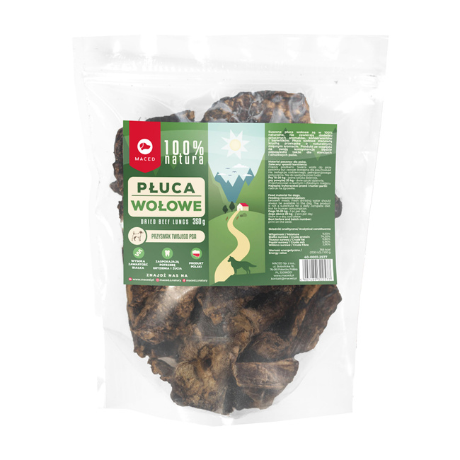 MACED Przysmak dla psa naturalny gryzak Płuca Wołowe 350g