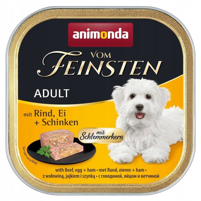 ANIMONDA Vom Feinsten mokra karma dla psa Wołowina Jaja Szynka 22 x 150g