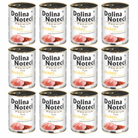 DOLINA NOTECI Premium Pure karma mokra dla psa kurczak z ryżem 12 x 400g