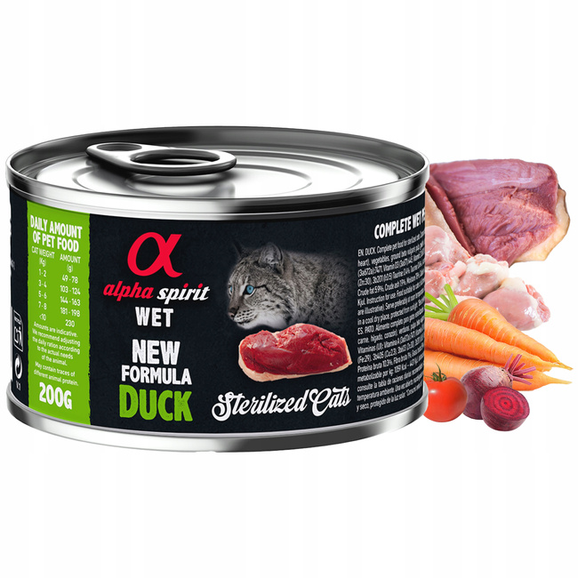 ALPHA SPIRIT Sterilised Karma mokra dla kota mix smaków 4 x 200g