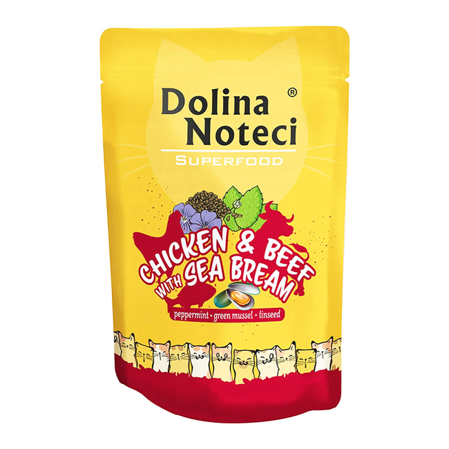 Dolina Noteci Superfood mokra karma dla kota 85g Kurczak Wołowina