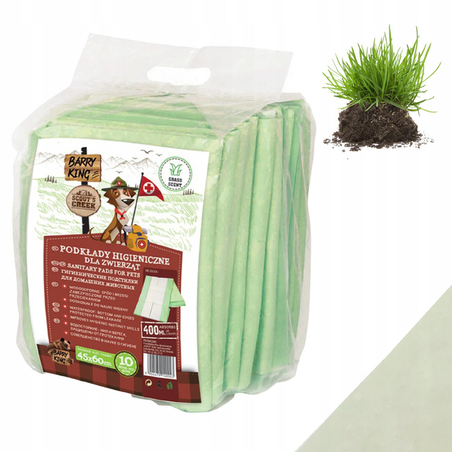 BARRY KING Podkłady higieniczne trawa 45 cm x 60 cm x 10 szt
