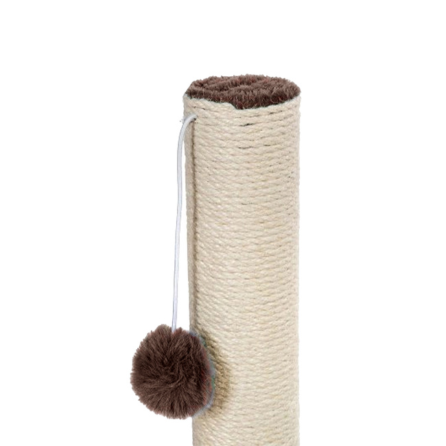 Drapak dla kota Gaczoo słupek z piłeczką brązowy 40 x 40 x 72 cm