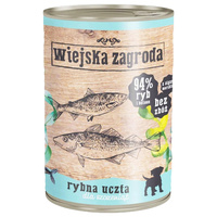 WIEJSKA ZAGRODA Karma mokra dla szczeniaka Rybna Uczta 400g Bezzbożowa