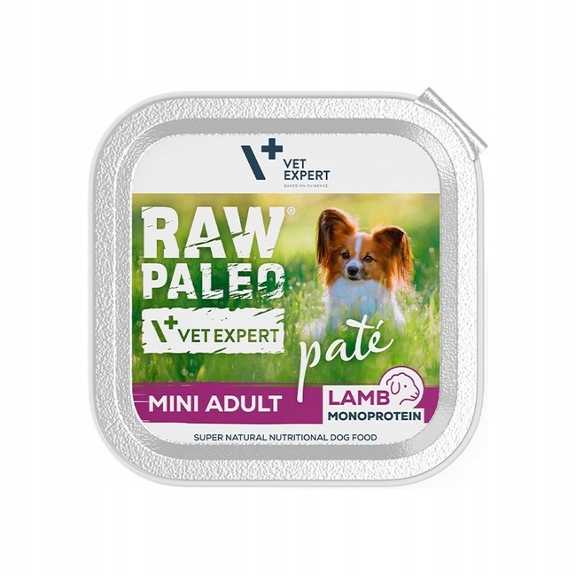 RAW PALEO PATE Mini Adult Jagnięcina karma dla psa mokra 150g monobiałkowa