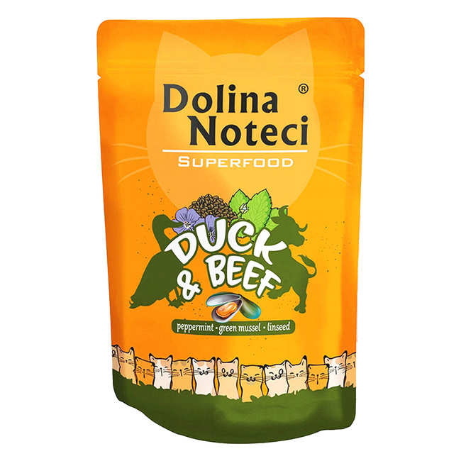 Dolina Noteci Superfood mokra karma dla kota 85g Kaczka Wołowina 