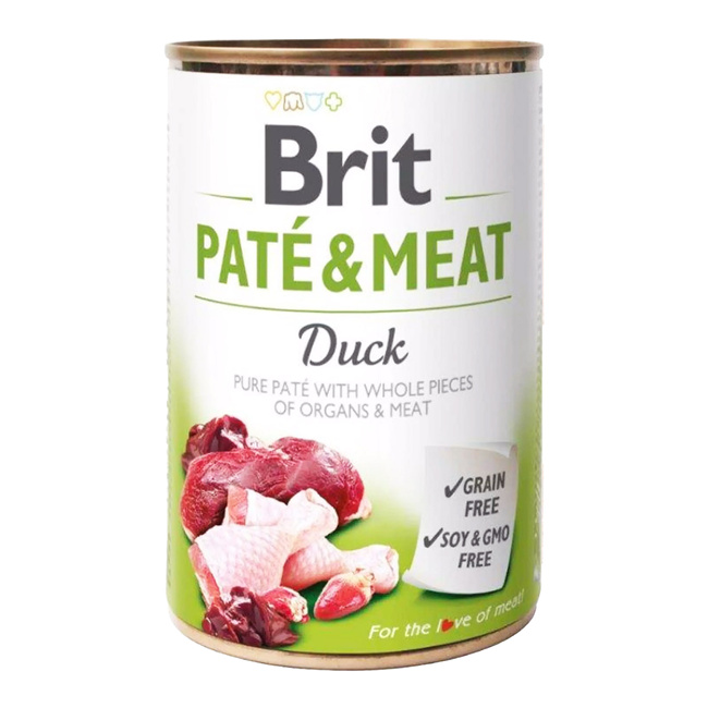 BRIT PATE & MEAT Karma mokra dla psa Kaczka 400g