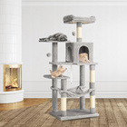 Drapak dla kota Gaczoo duży wieża legowisko jasny szary 55 x 45 x 143 cm