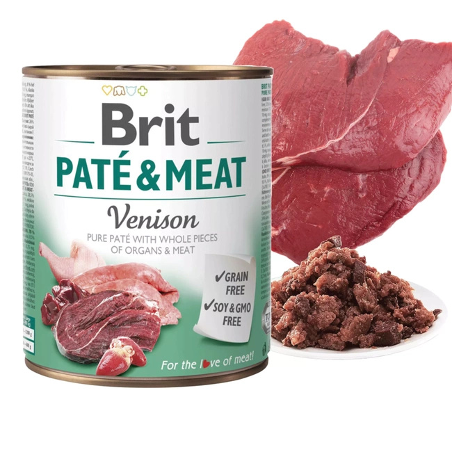 Brit Pate & Meat 6 x 800g Venison mokra karma dla psa