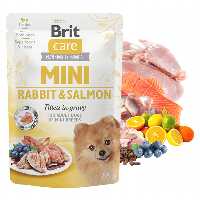 Brit Care Mini 85g Rabbit Salmon mokra karma dla psa