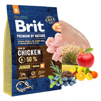 Brit By Nature 3 kg Junior M sucha karma dla szczeniąt