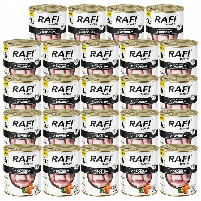 Dolina Noteci Rafi Classic karma mokra dla psa Drób 24 x 800g