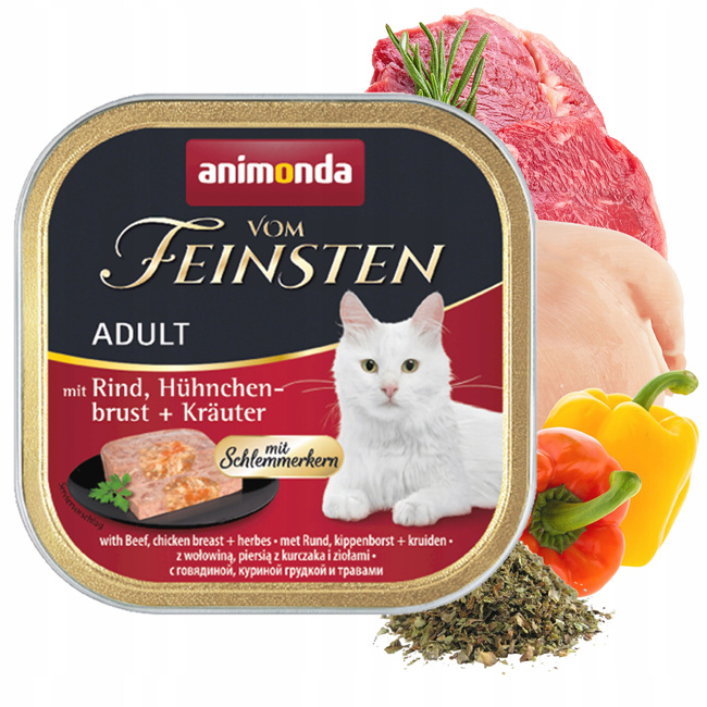 ANIMONDA Vom Feinsten mokra karma dla kota 18 x 100g Mix smaków