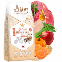 BEMO DELIGHT Karma sucha dla psa Wołowina Indyk małe średnie rasy M/L 10 kg