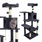 Drapak dla kota Gaczoo duży wieża legowisko ciemny szary 55 x 45 x 143 cm